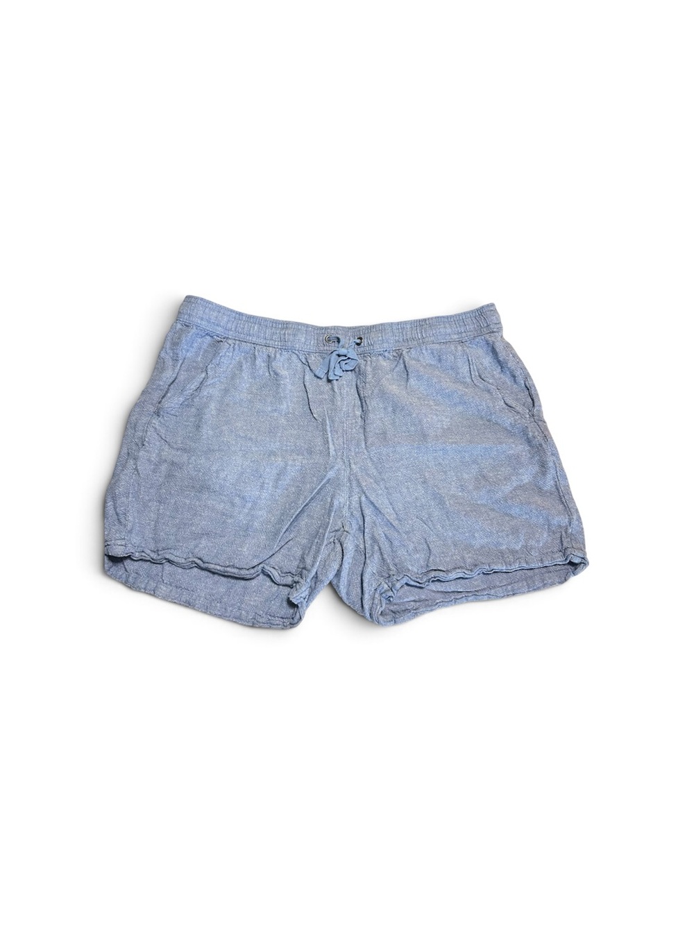 da-sh linen blend Light Blue Casual Drawstring Shorts
